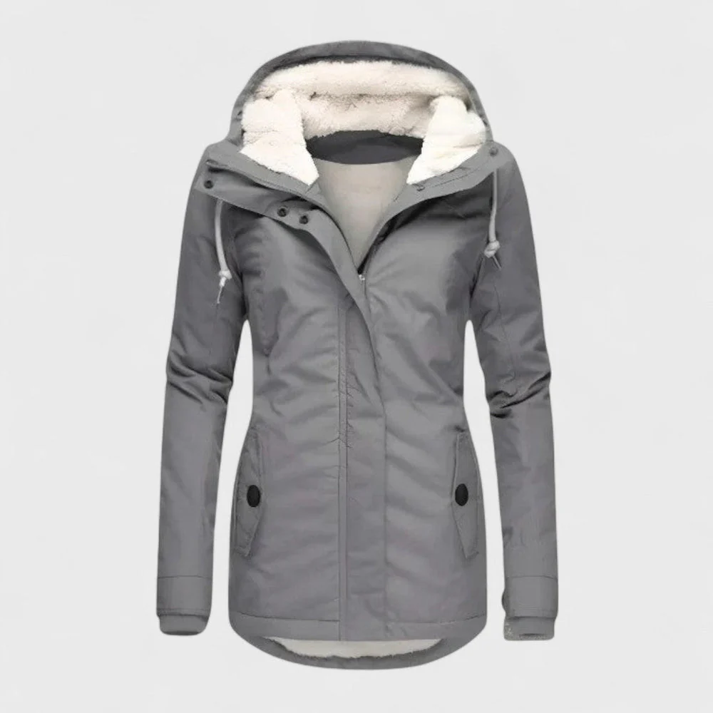 AlpiTech - Women's Warm and Waterproof Hooded Jacket - Image 3