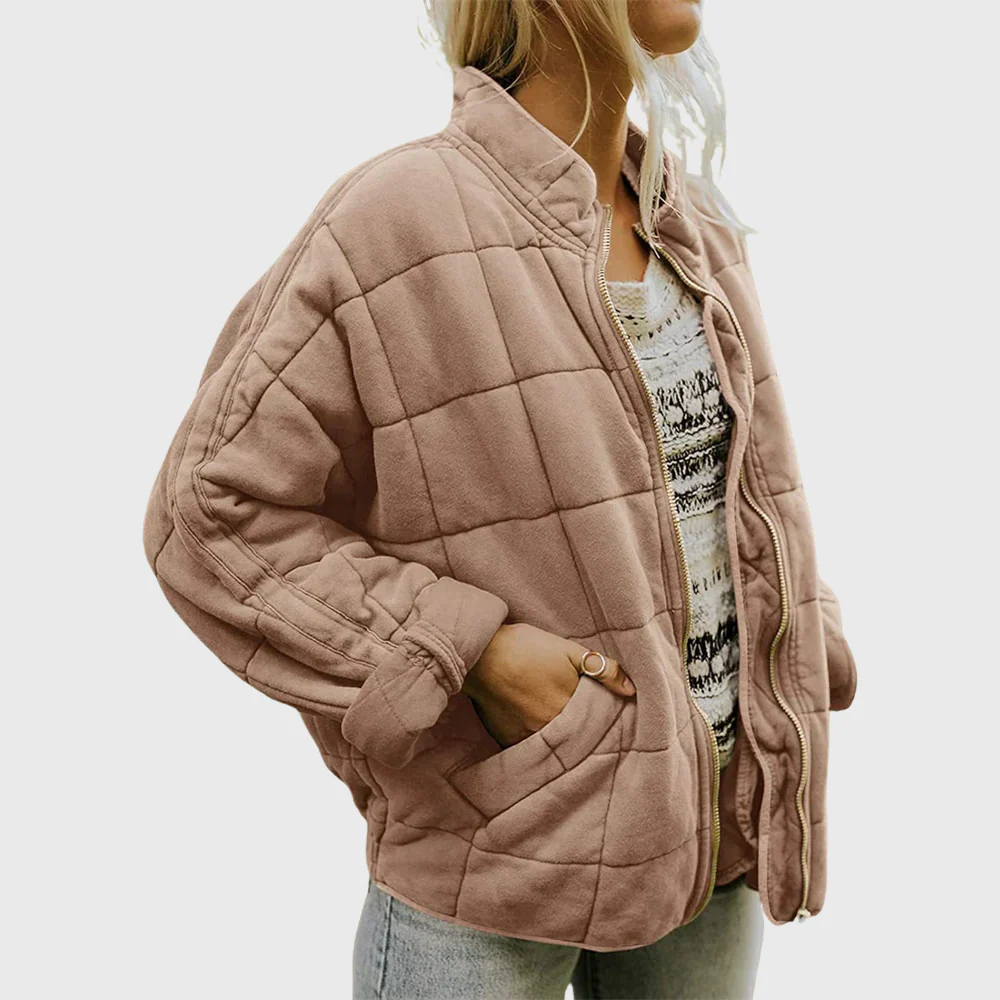 Amy | Quilted jacket with an elegant oversized look - Image 4