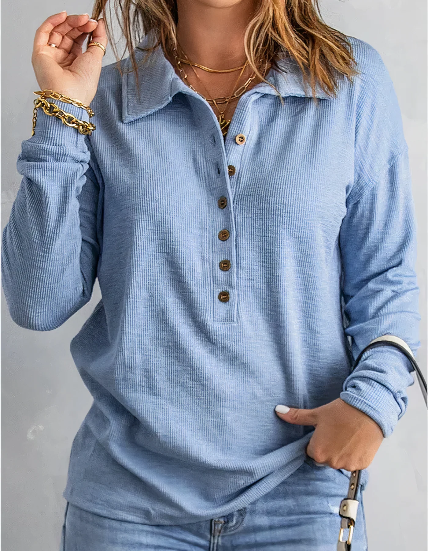 Eileen | Long sleeve polo shirt for women - Image 5
