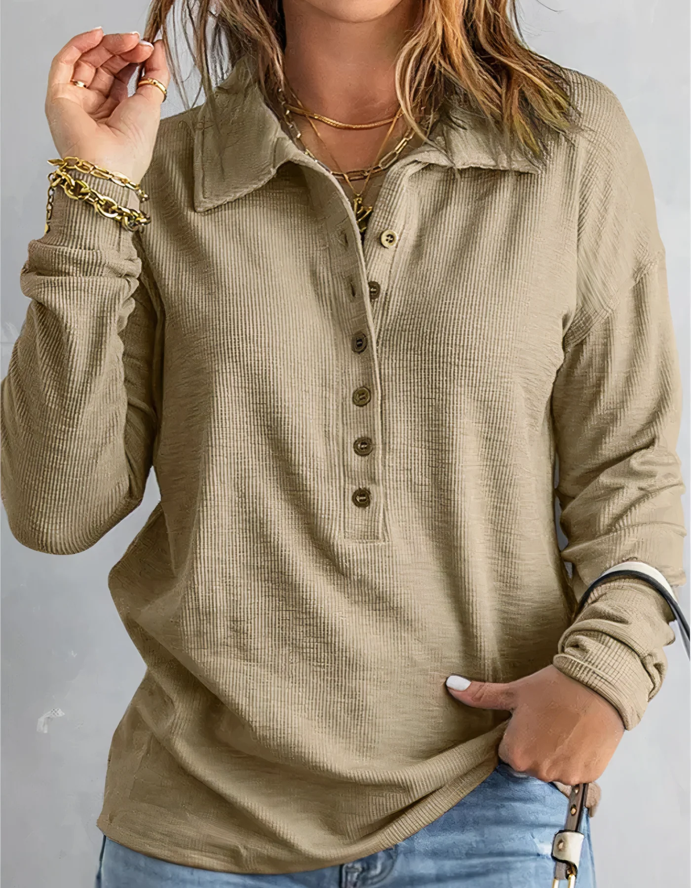 Eileen | Long sleeve polo shirt for women - Image 6