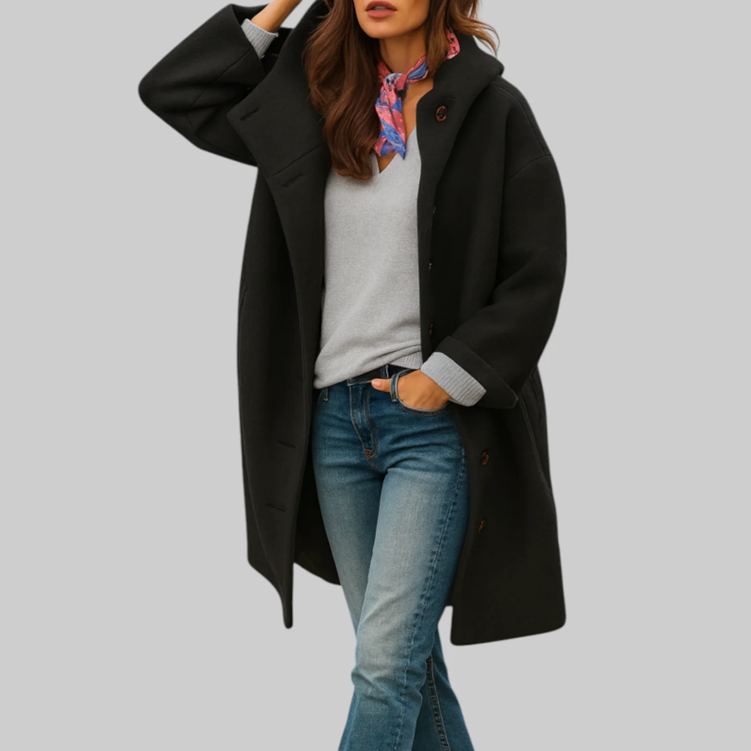 Freja | Cozy, mid-length everyday coat - Image 4