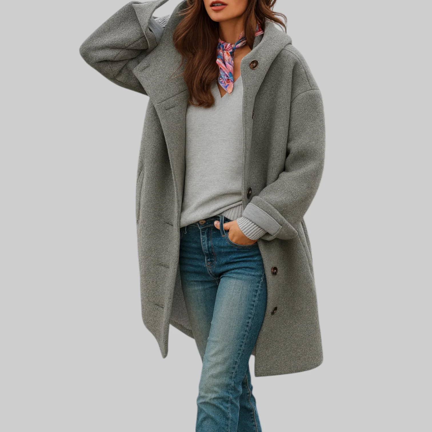 Freja | Cozy, mid-length everyday coat - Image 5