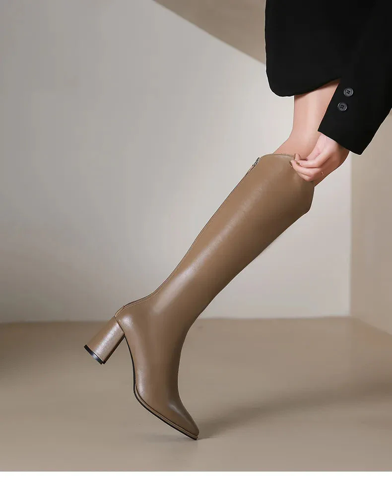 Liliana | Elegant women's boots with zipper and high heel - Image 10