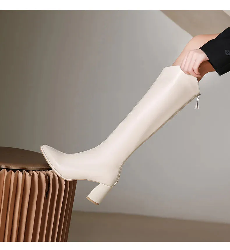 Liliana | Elegant women's boots with zipper and high heel - Image 11