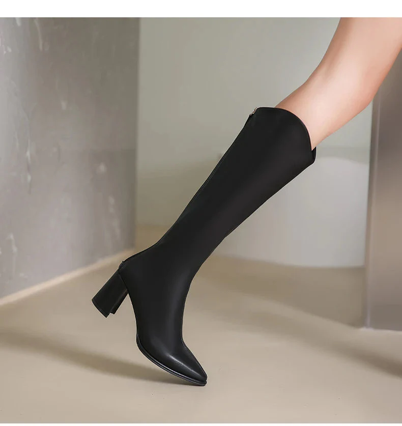 Liliana | Elegant women's boots with zipper and high heel - Image 12