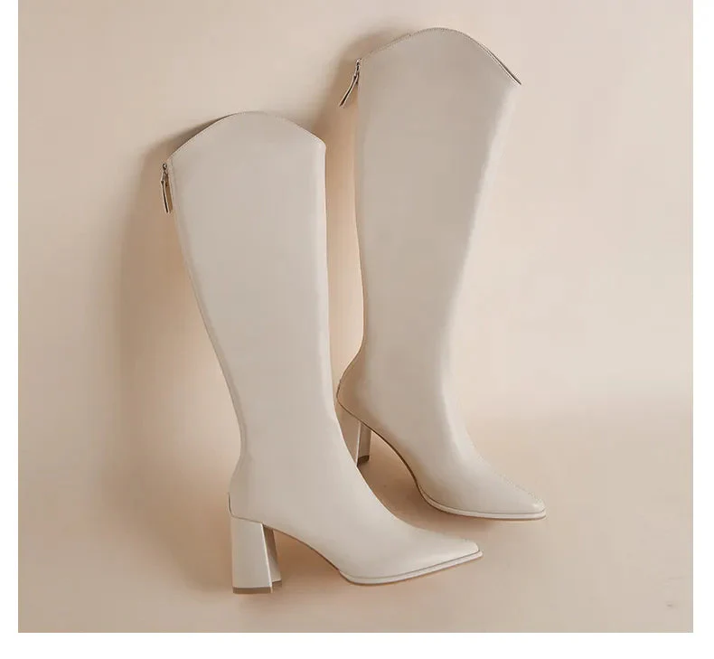 Liliana | Elegant women's boots with zipper and high heel - Image 16
