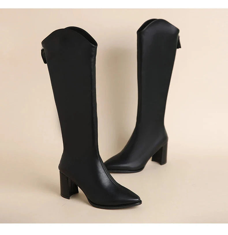 Liliana | Elegant women's boots with zipper and high heel - Image 19