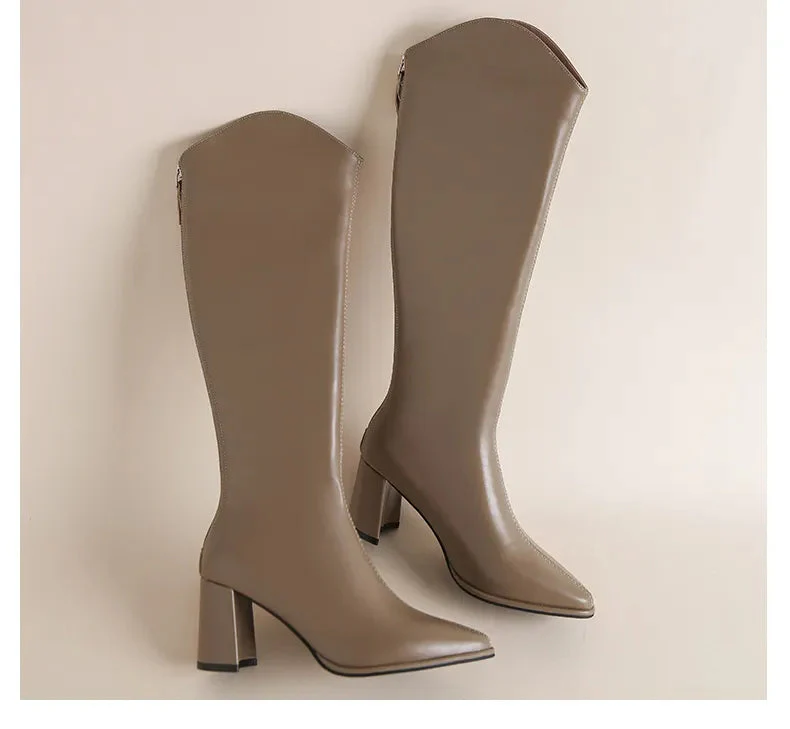 Liliana | Elegant women's boots with zipper and high heel - Image 4